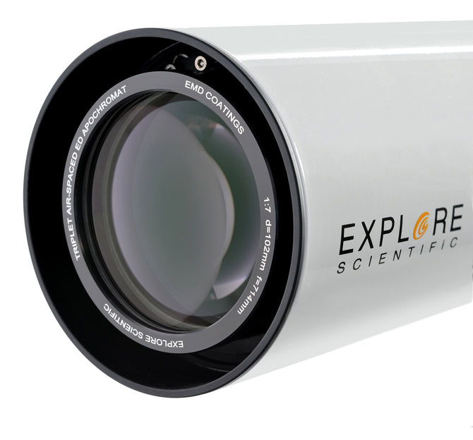 EXPLORE SCIENTIFIC ED102 ESSENTIAL SERIES AIR-SPACED TRIPLET REFRACTOR TELESCOPE - ProAstroz
