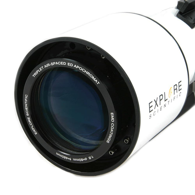EXPLORE SCIENTIFIC ED80 ESSENTIAL SERIES AIR-SPACED TRIPLET REFRACTOR TELESCOPE - ProAstroz
