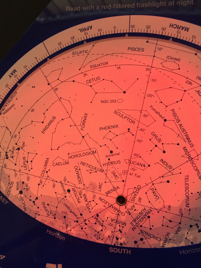 The Night Sky Planisphere & Dimmable Red Light Torch PACKAGE Southern Hemisphere - ProAstroz